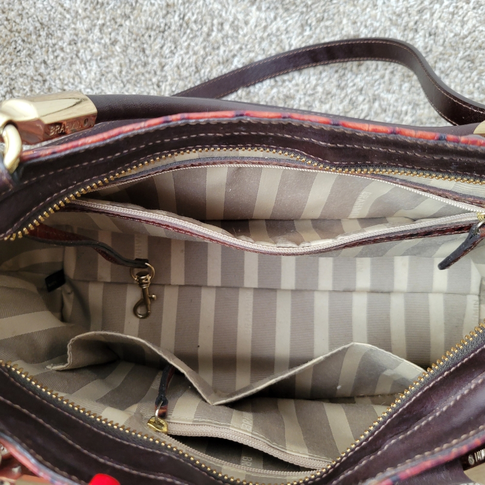 Brahmin RUBY PECAN AZUMA Satchel Shoulder Bag Crossbody - Picture 8 of 8
